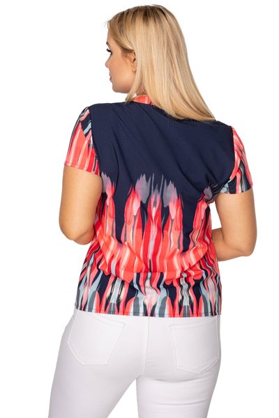 Bluza de vara cu maneca scurta bleumarin